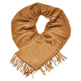 フェンディ フリンジ マフラー ブラウン カシミヤ ファー レディース FENDI 【中古】